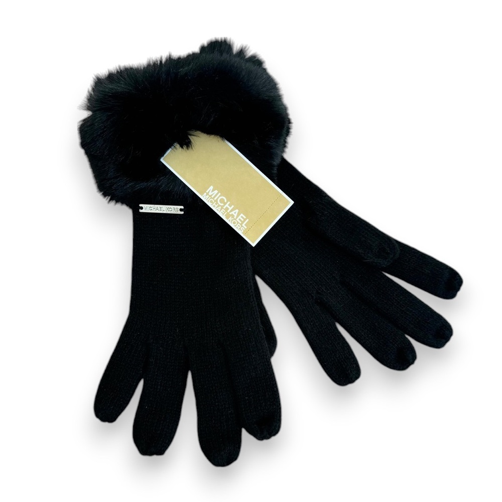 MICHAEL MK Black Knit Gloves *NWT*